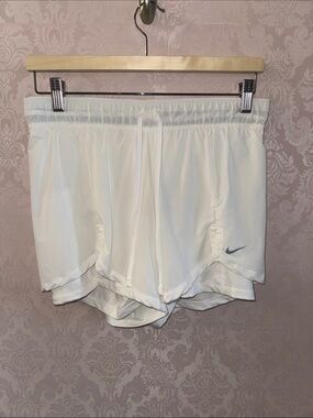 Nike Women's White Athletic Running Shorts with Liner